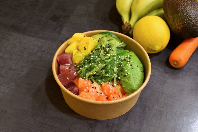 Bowl saumon et avocat, préparé à la commande